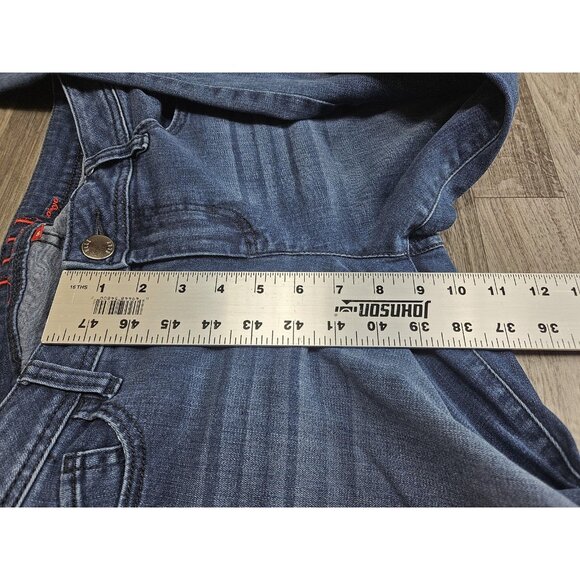 (3/$35) ELLE Jeans Womens 10 Blue Medium Wash Mid Rise Skinny Stretch Straight - Picture 10 of 11